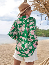 Floral Print Button Front Blouse